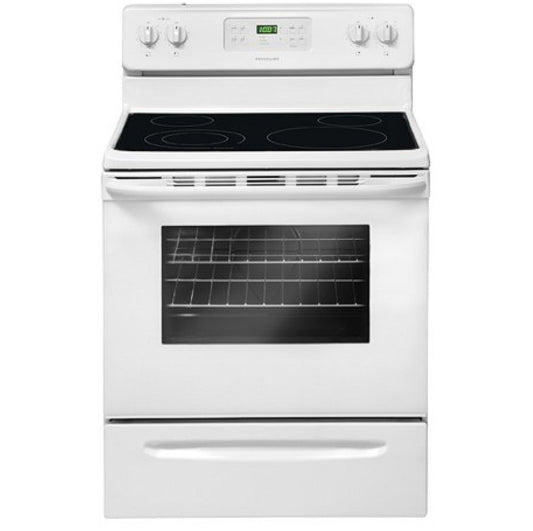 Frigidaire Glass Top Stove in White CFEF3018LWB